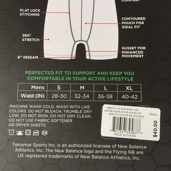 New Balance Premium Performance 6'' Boxer Briefs - Picture 6 of 6